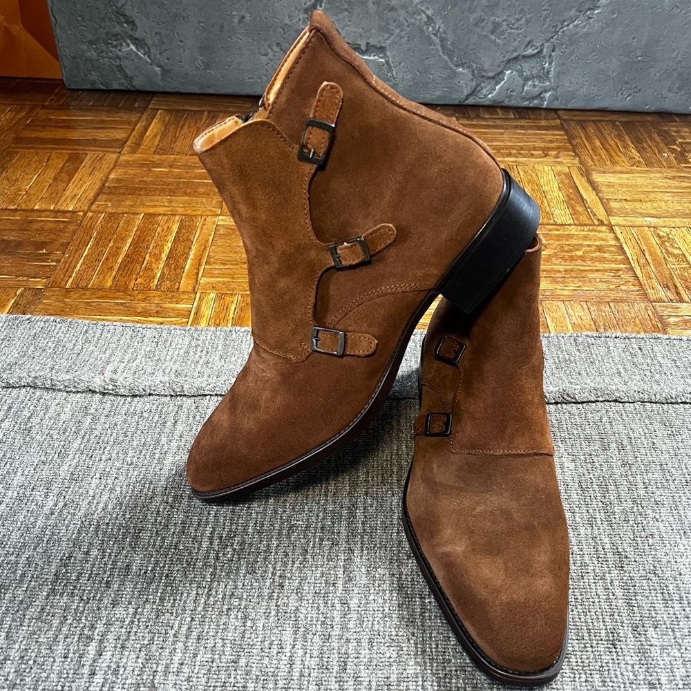 Suede Monk Strap Chelsea Boots!